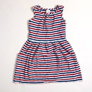 Striped Red, White, and Blue Kids Dress Hannah Andersson Sz 4 4th of July party